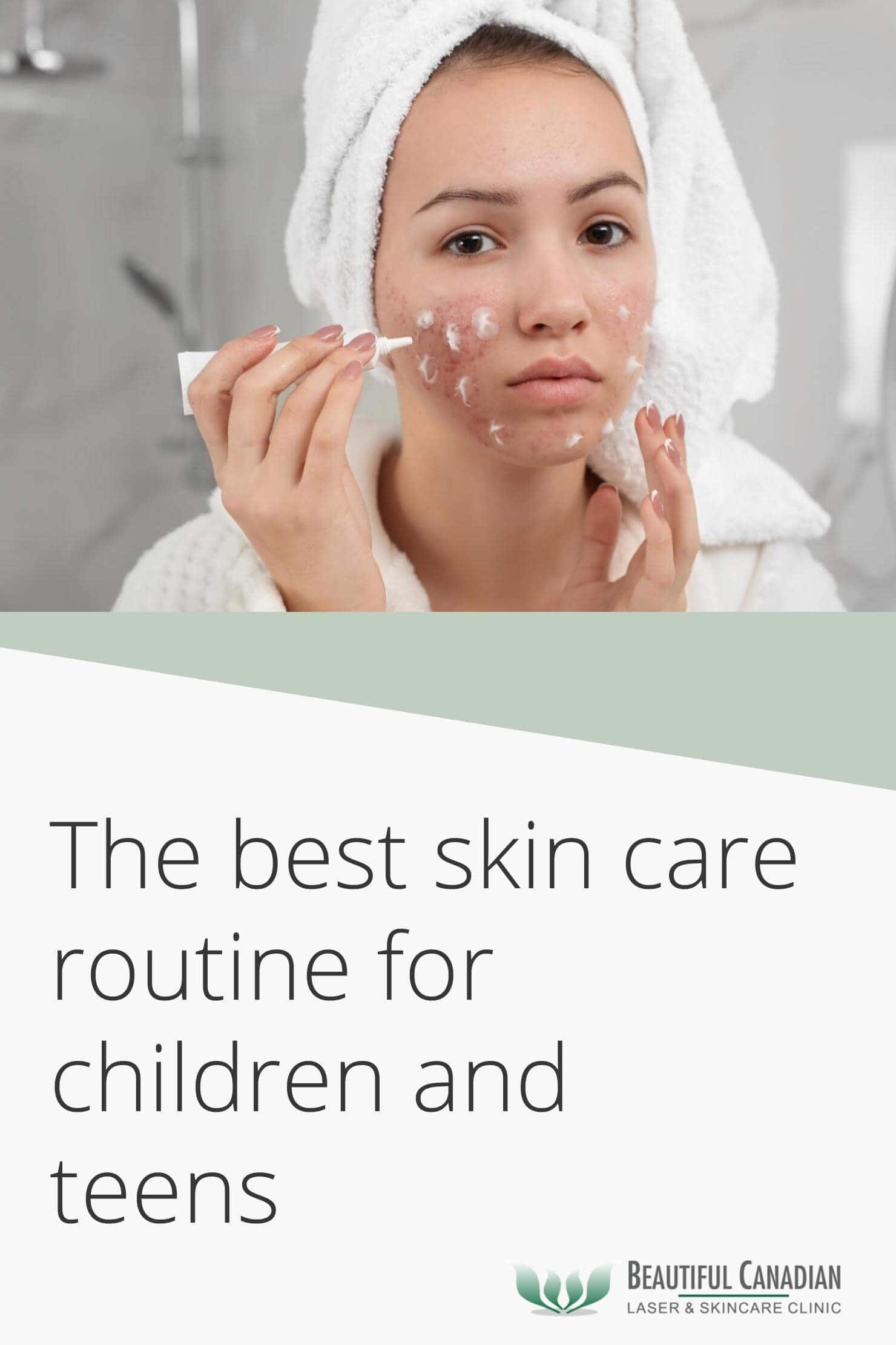 best skin care routine for children and teens - article pinterest image