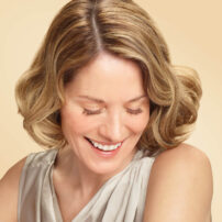 Model after using Latisse showing results of long lashes
