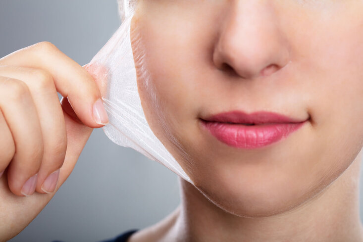 skin peeling for beauty treatment demonstration