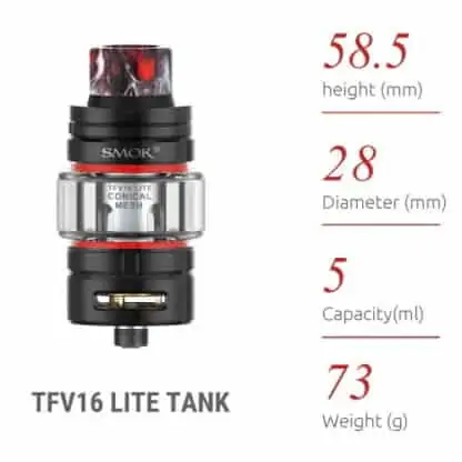Smok Tfv16 Lite Dimensions