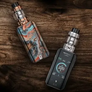 Vaporesso Luxe 2 Wood Background