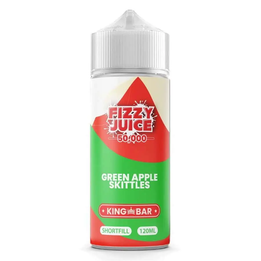 Green Apple Skittles Fizzy Juice King Bar Shortfill 100ml