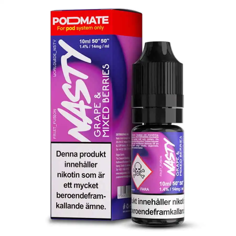 Grape And Mixed Berries Nasty Salt 14mg