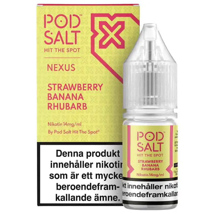Strawberry Banana Rhubarb Nexus Pod Salt 14mg 10ml