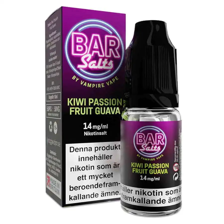 Kiwi Passion Fruit Guava Bar Salts 14mg 10ml