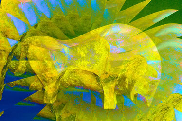 The Yellow Blues Bull ! © Anita Fleerackers The Yellow Blues Bull !