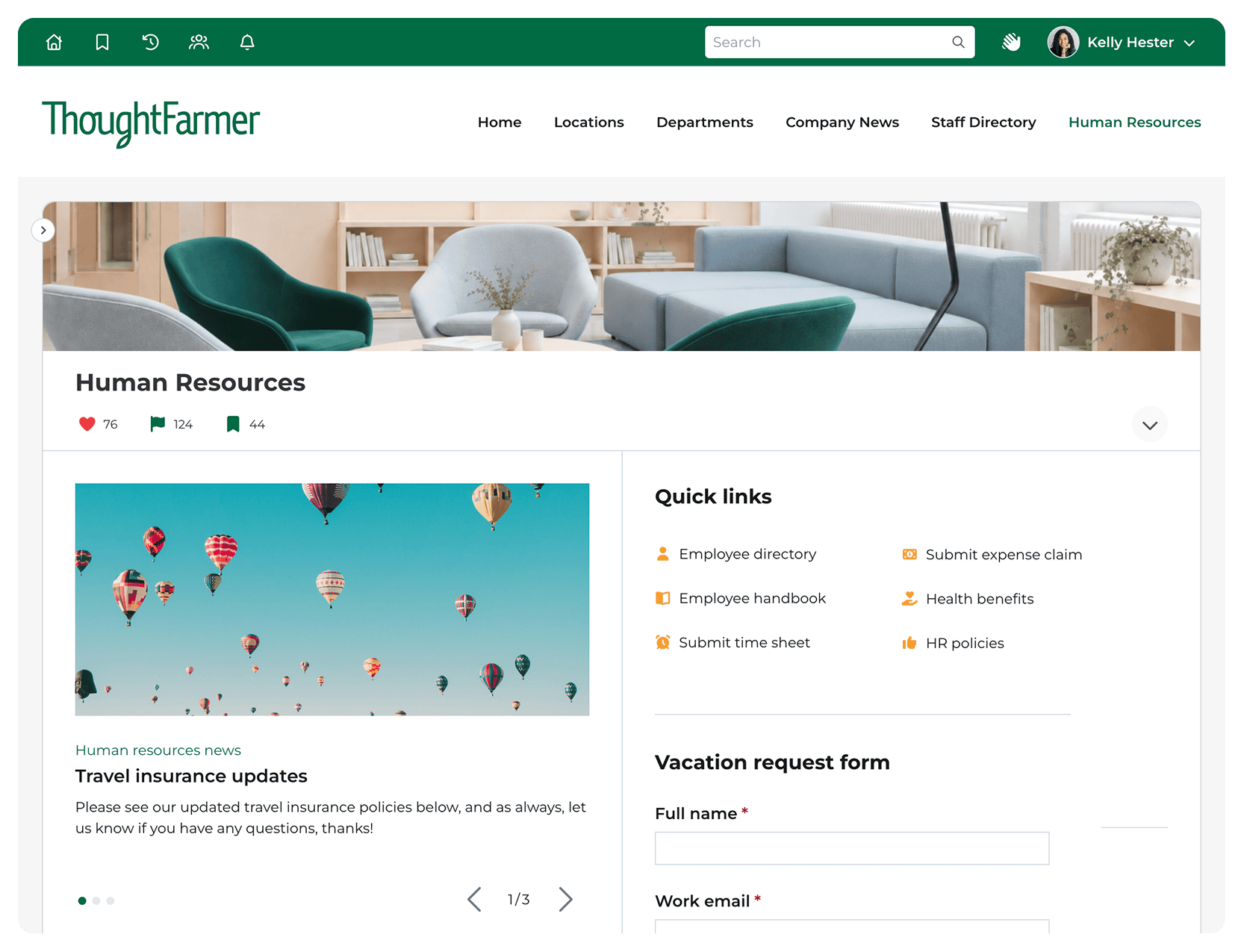 ThoughtFarmer Knowledge Management Hero