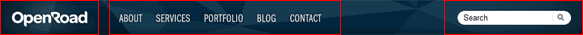 OpenRoad website menu bar