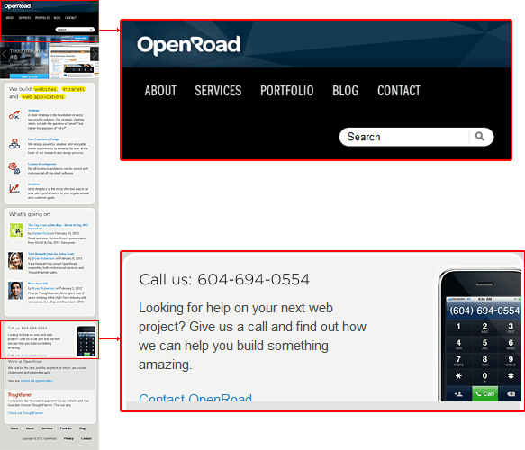 Responsive Screenshot of OpenRoad website