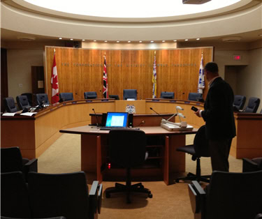 District West Vancouver Council Chamber