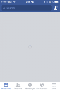 Facebook-Secondary Loading 10 sec