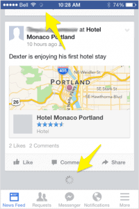 Facebook-in App loading notifications-Annotated