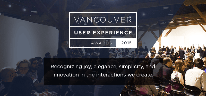 Vancouver User Experiences Awards 2015 promotional banner