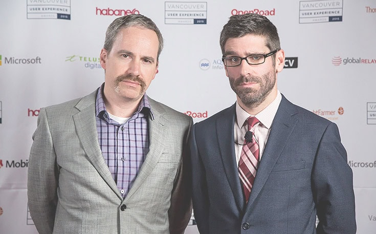 Darren Gibbons and Gordon Ross raising awareness for Movember