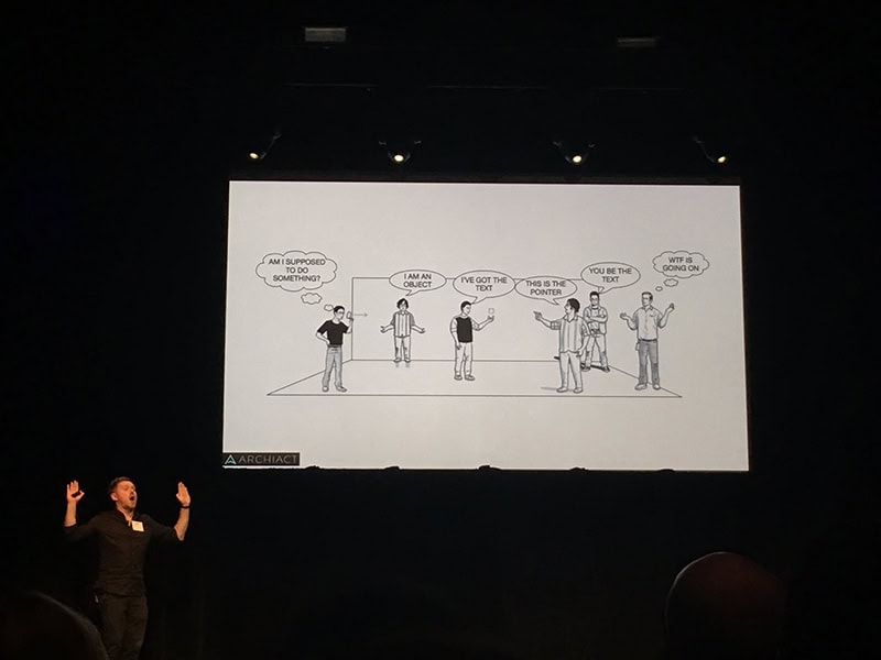 Kharis O’Connell, Head of Product at Archiact presenting at the 2016 Vancouver User Experience Awards