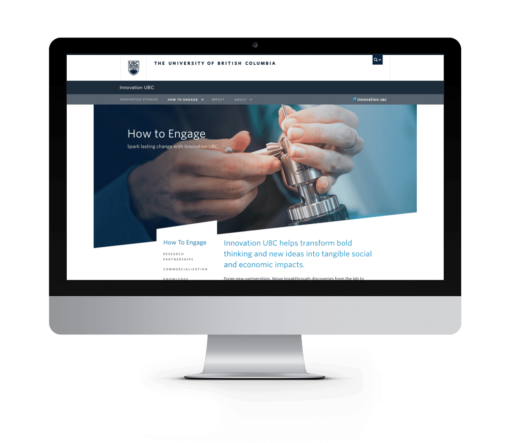UBC Innovation website design