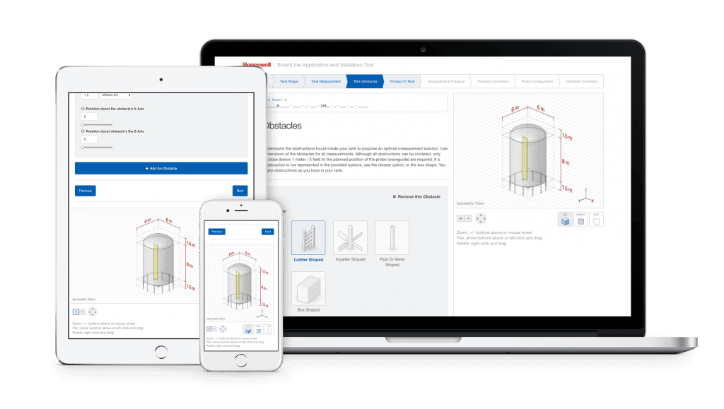 Honeywell Selector displayed on MacBook Pro, iPad, and iPhone