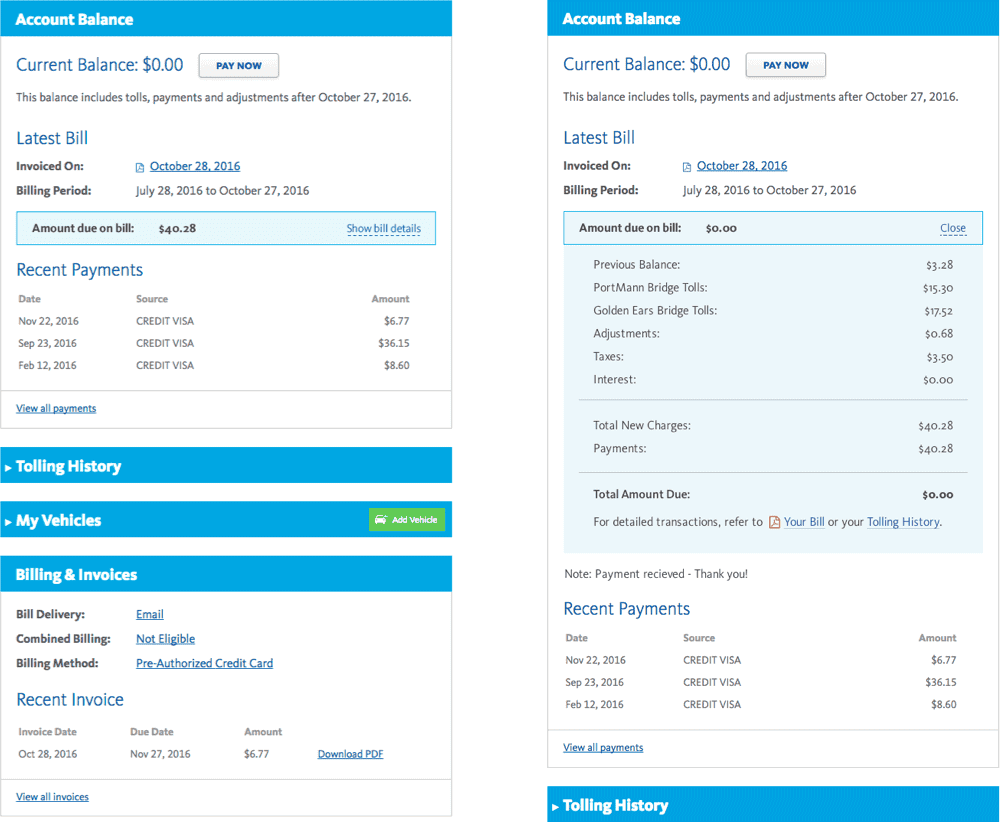 TReO Account Balance