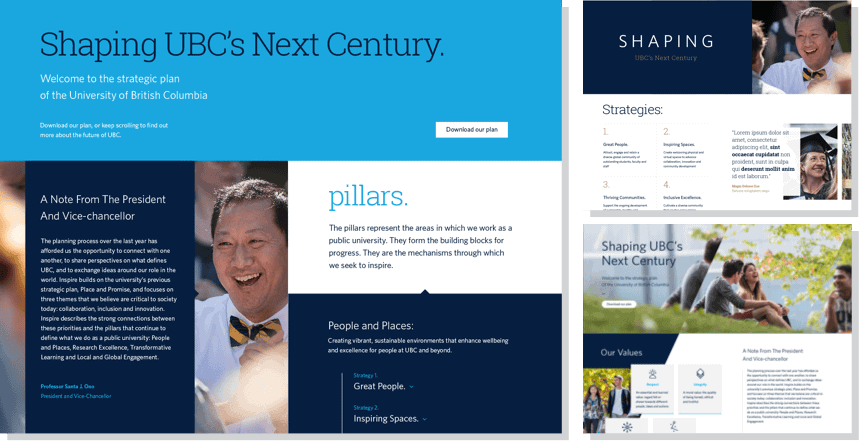 UBC website style tiles