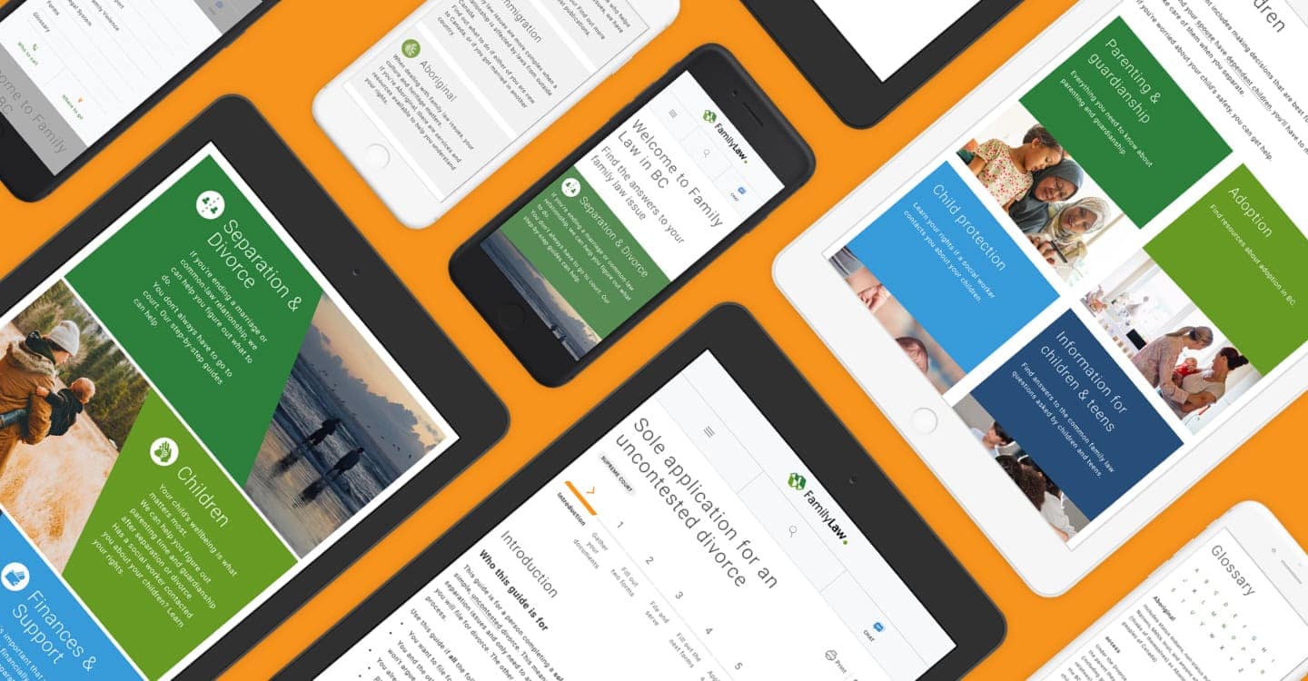 image of the new BC Family Law website on mobile and tablet