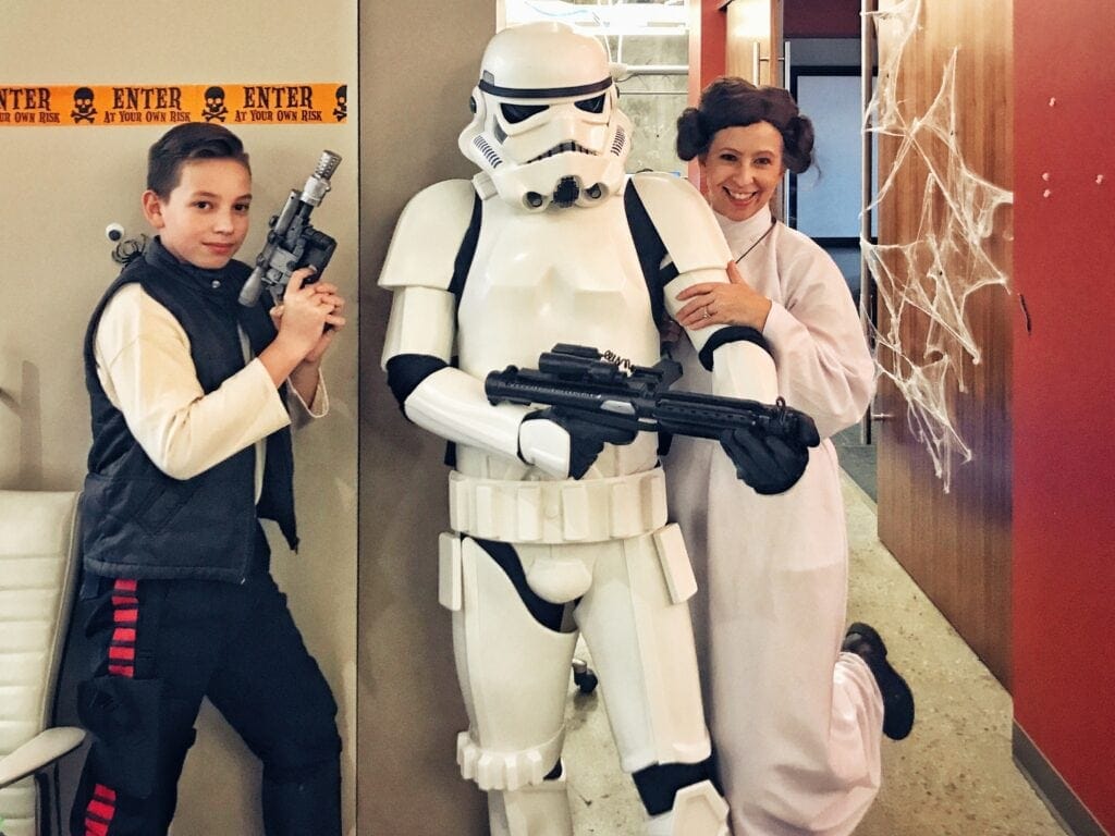 GIbbons family in Halloween Star Wars costumes
