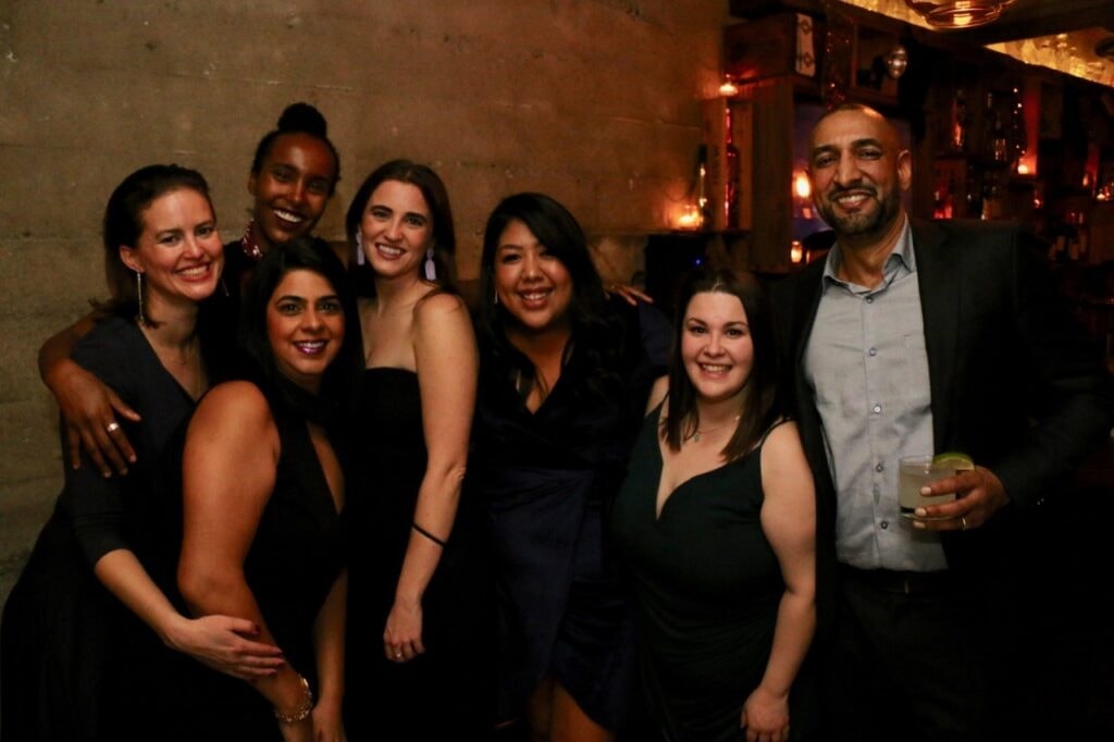 Photo of OXDTF staff at a anniversary celebration