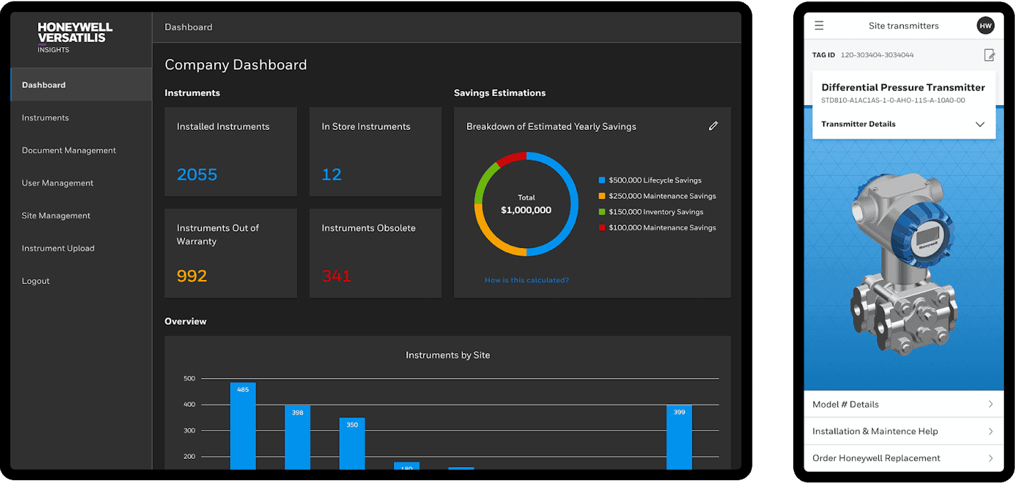 There is now a screenshot image of the Honeywell Versatilis Dashboard to support OXD's work in modernizing their industrial manufacturing tools