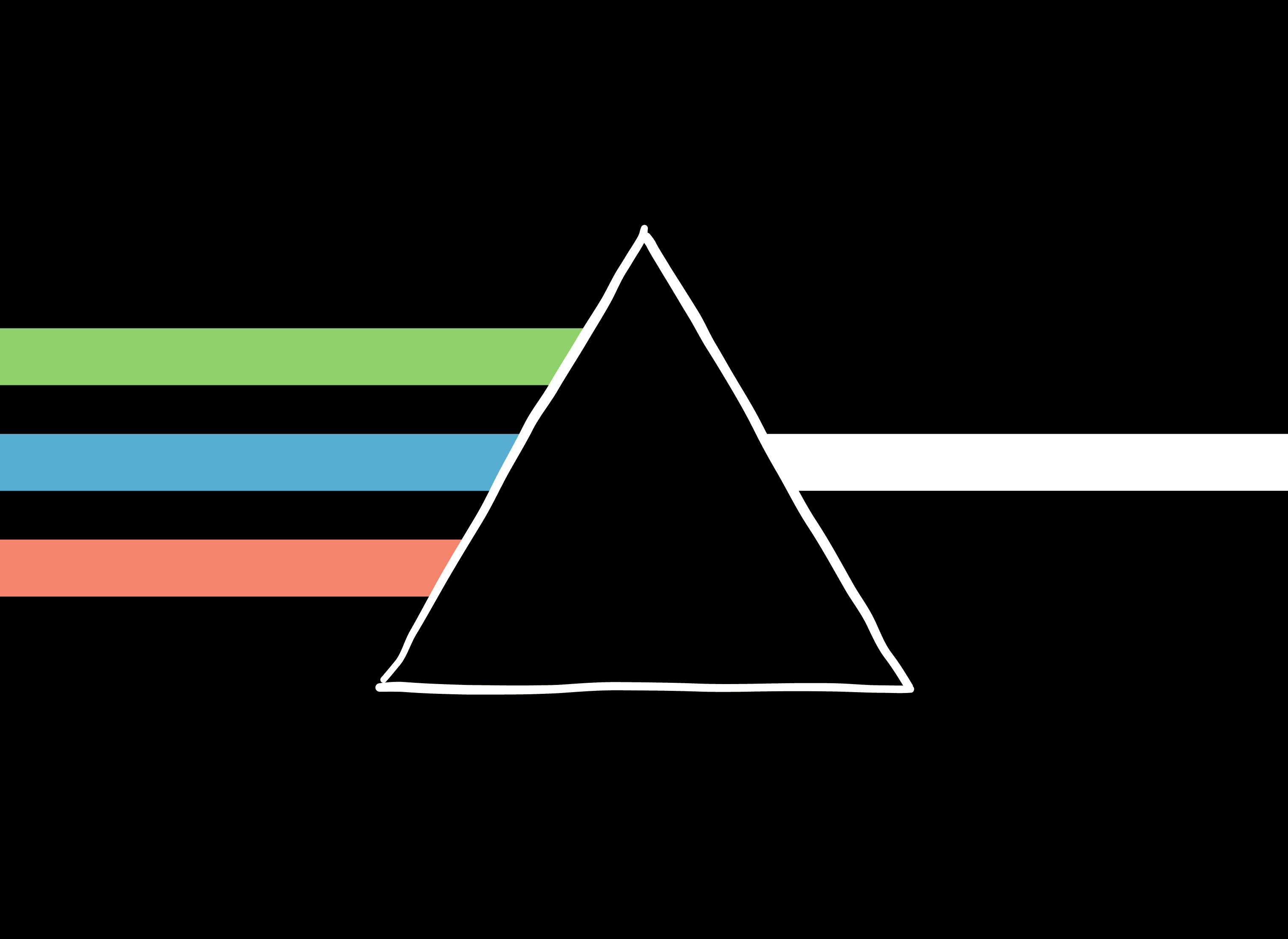 A visual metaphor for service design: Separate colored bands representing Desirability, Feasibility, and Viability enter a prism and combine to form a single white beam, illustrating how these factors work together to bring a service to life.
