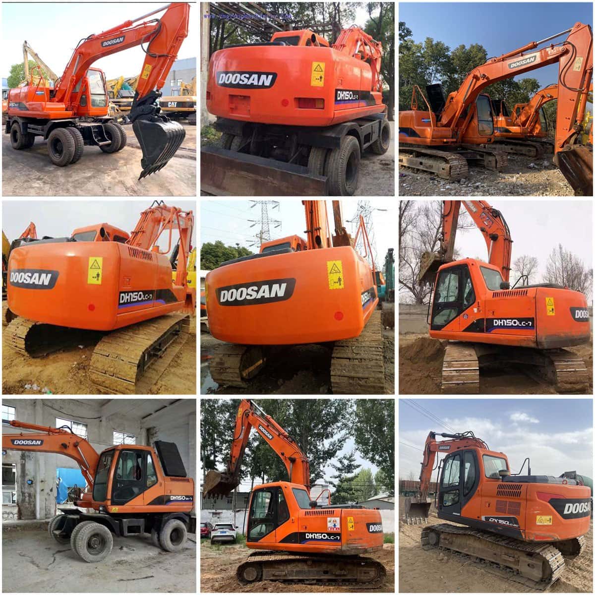 Machine hydraulique coréenne originale utilisée d'excavatrice d'occasion de Doosan DH150 5chine 5 Used Excavator Doosan DH150