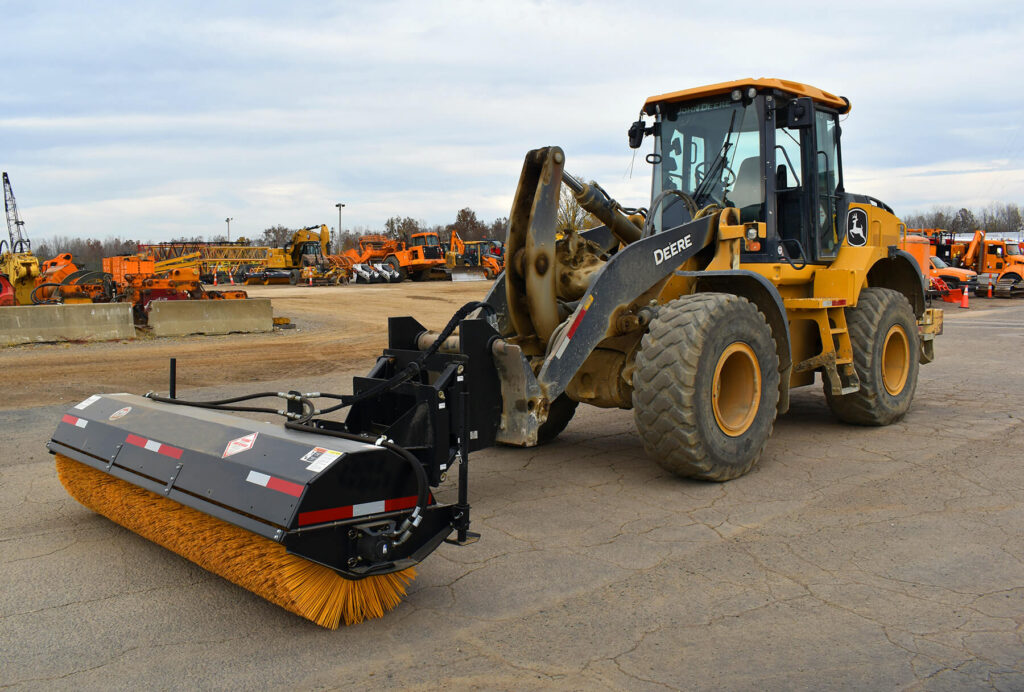 wheel loader sweeper attachment