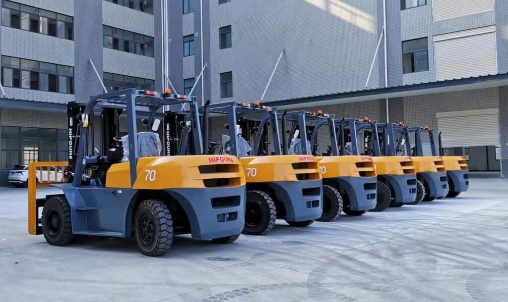 Overall Dimension Diesel 6 Ton 7 Ton 8 Ton Capacity Solid Tire Forklift