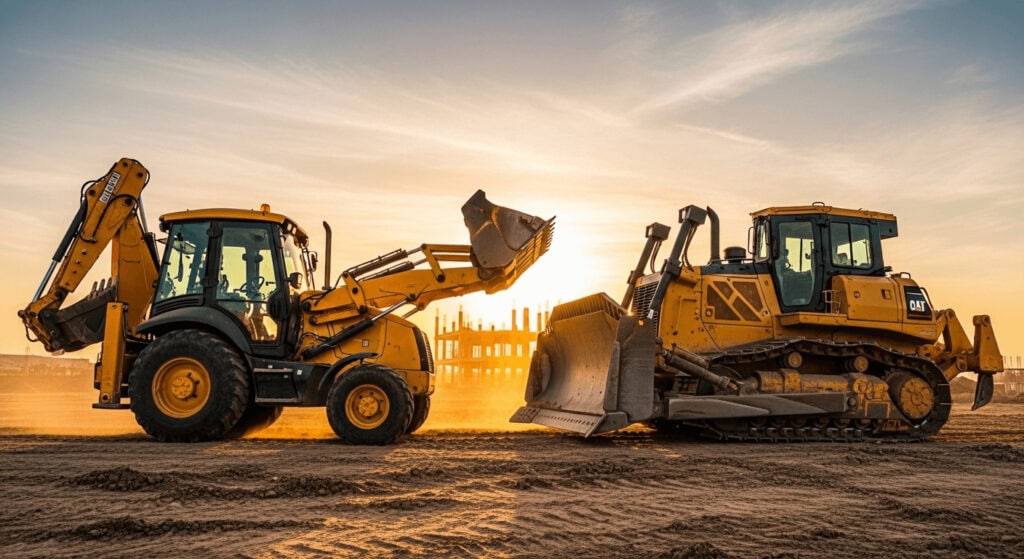 Backhoe vs bulldozer