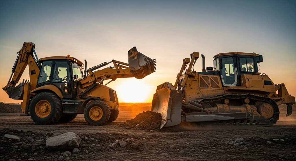 Backhoe vs bulldozer