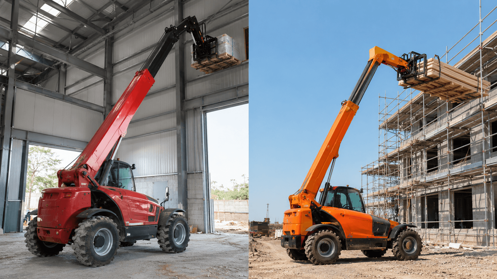 Telehandler with man basket