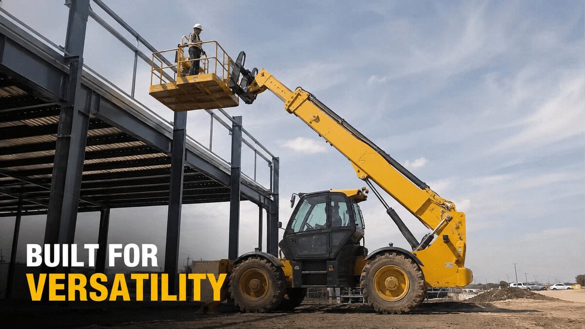 Telehandler with man basket