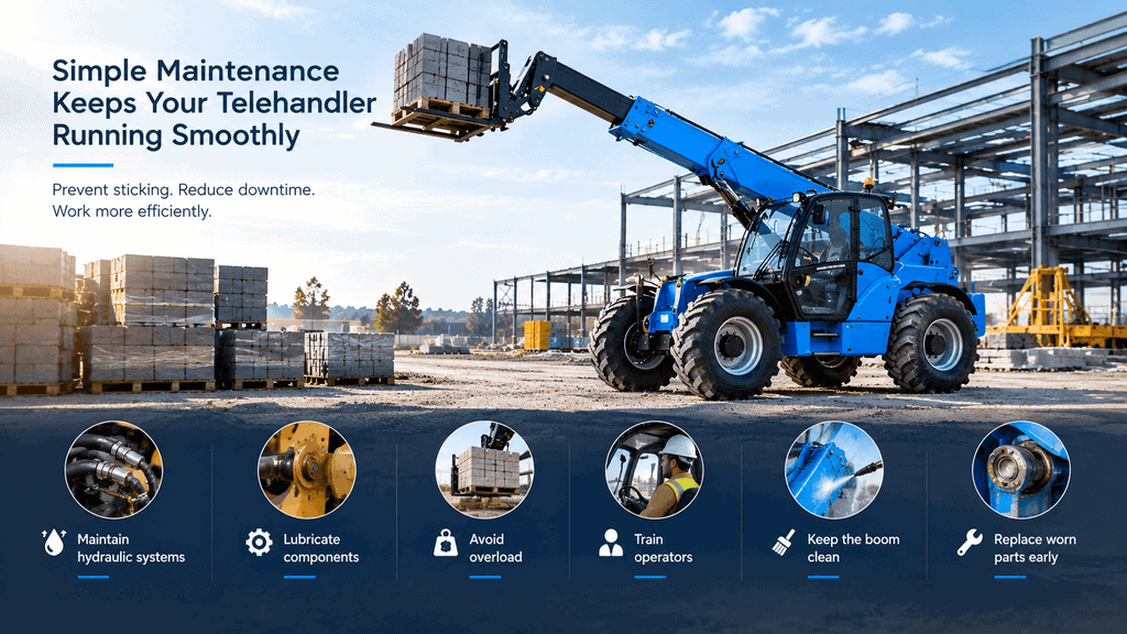 Telehandler Boom Sticking