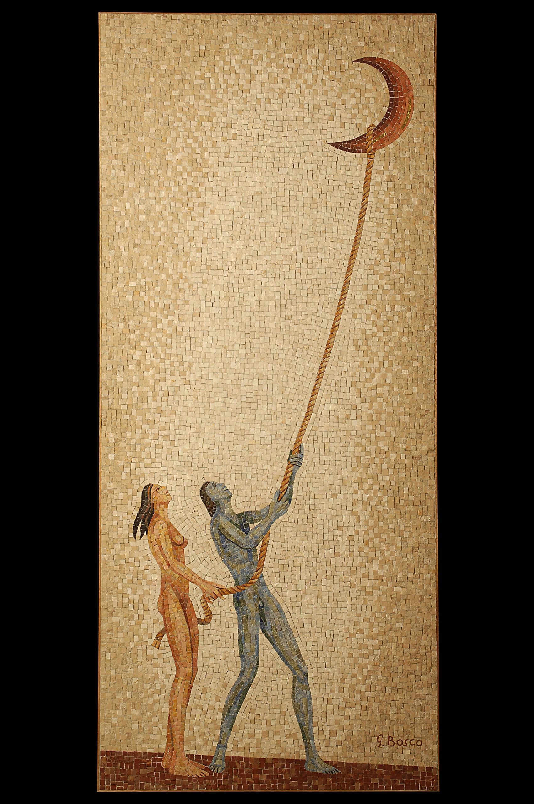 Mosaico Luna caprese romano, Giacinto Bosco
