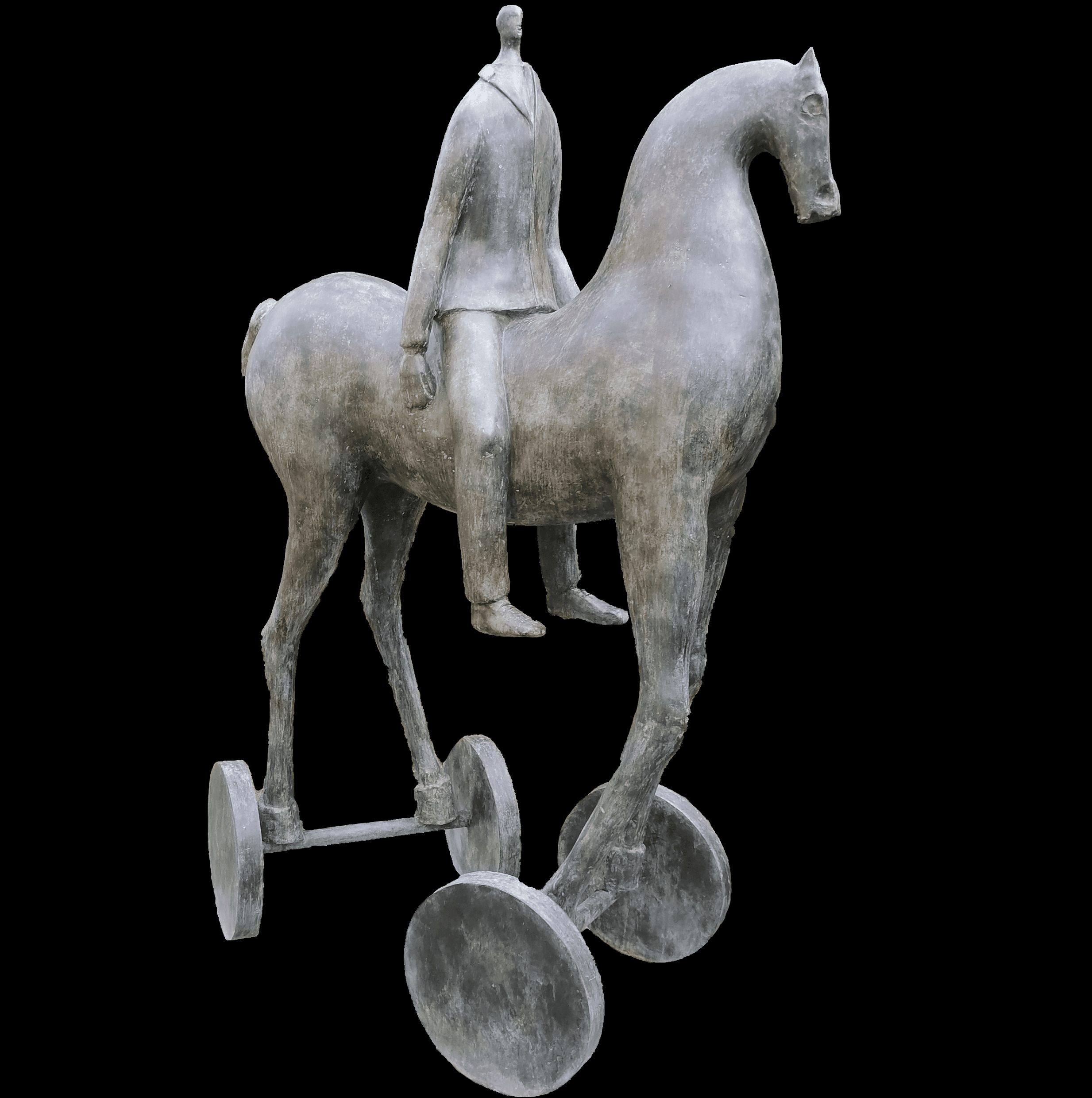 Cavallo con cavaliere, Staccioli Paolo