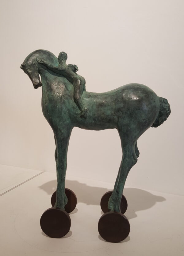 Cavallo in bronzo con ruote, Staccioli Paolo