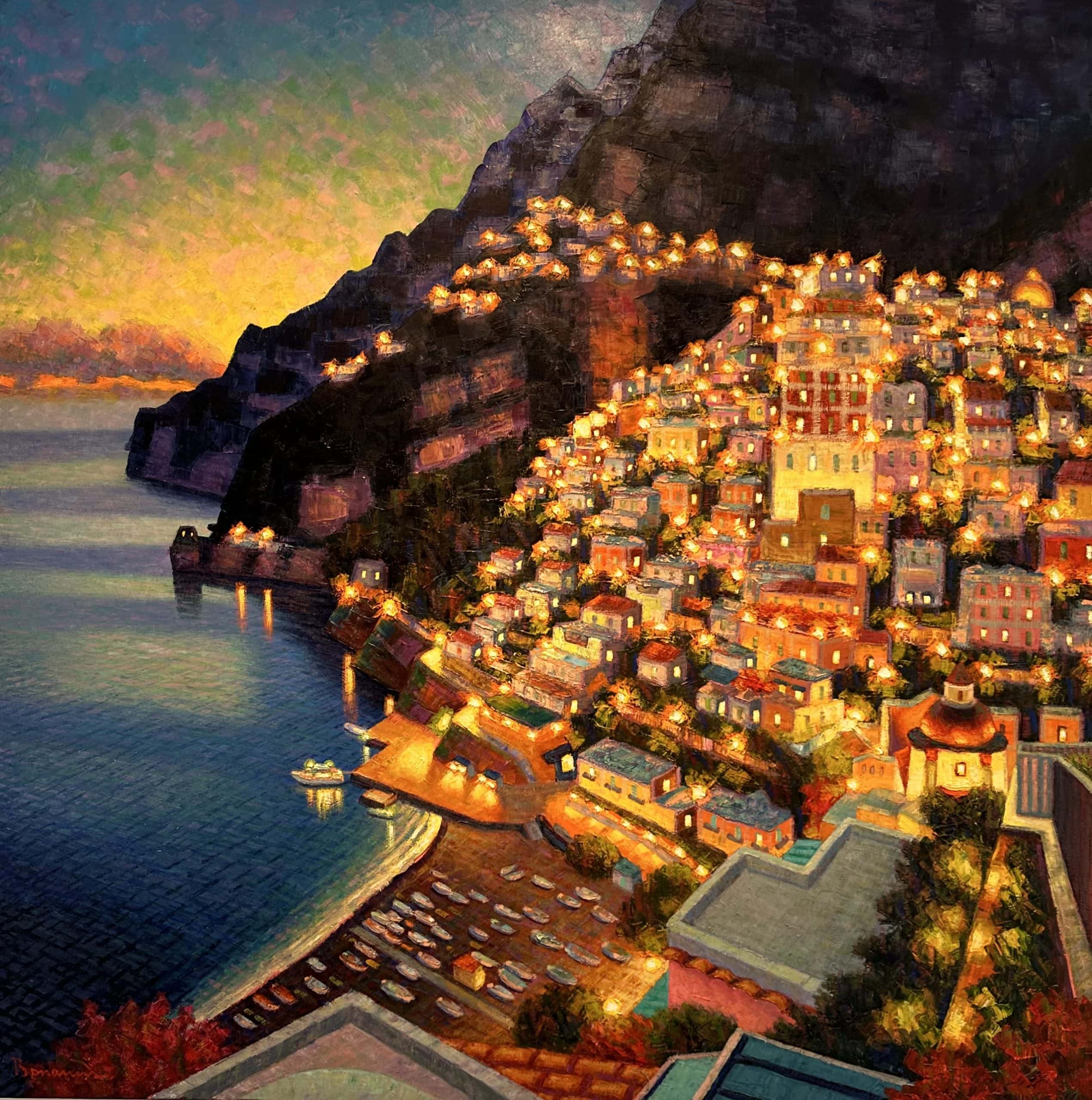 Crepuscolo della sera a Positano 157