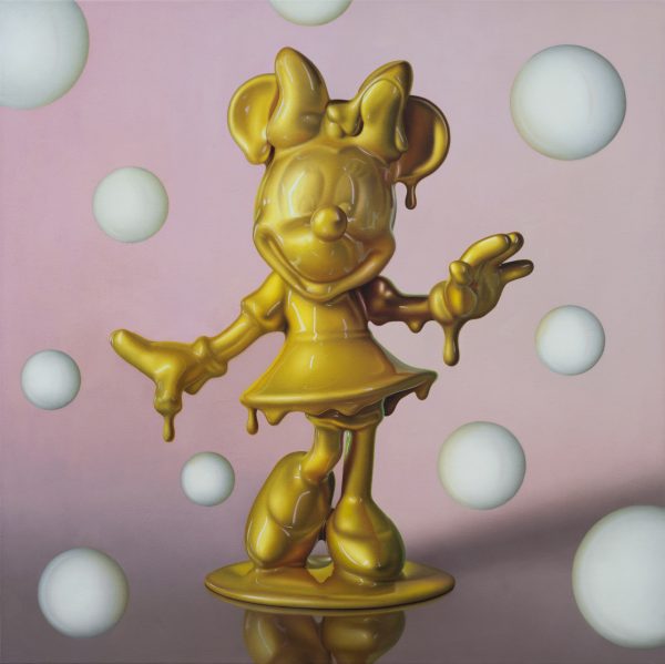 Sabrina Milazzo, Bubbles Minnie, 2024, olio su lino, cm 100x100