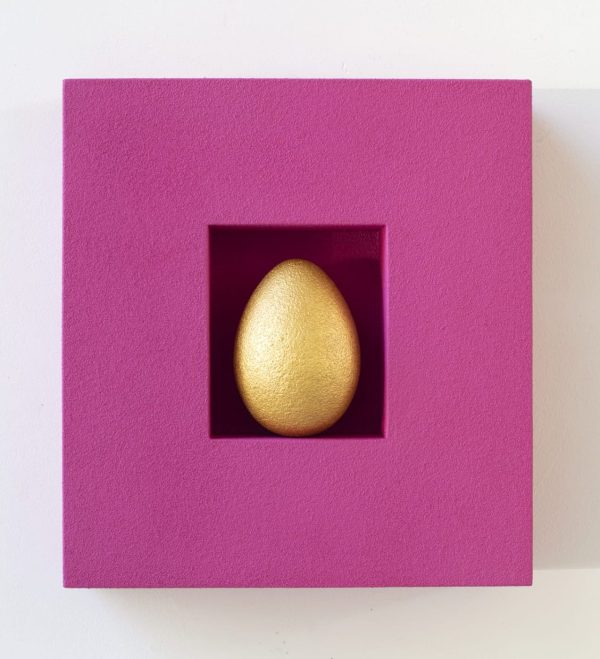 Peppe Perone, Senza Titolo rosa, 43,5x40,5x12 cm