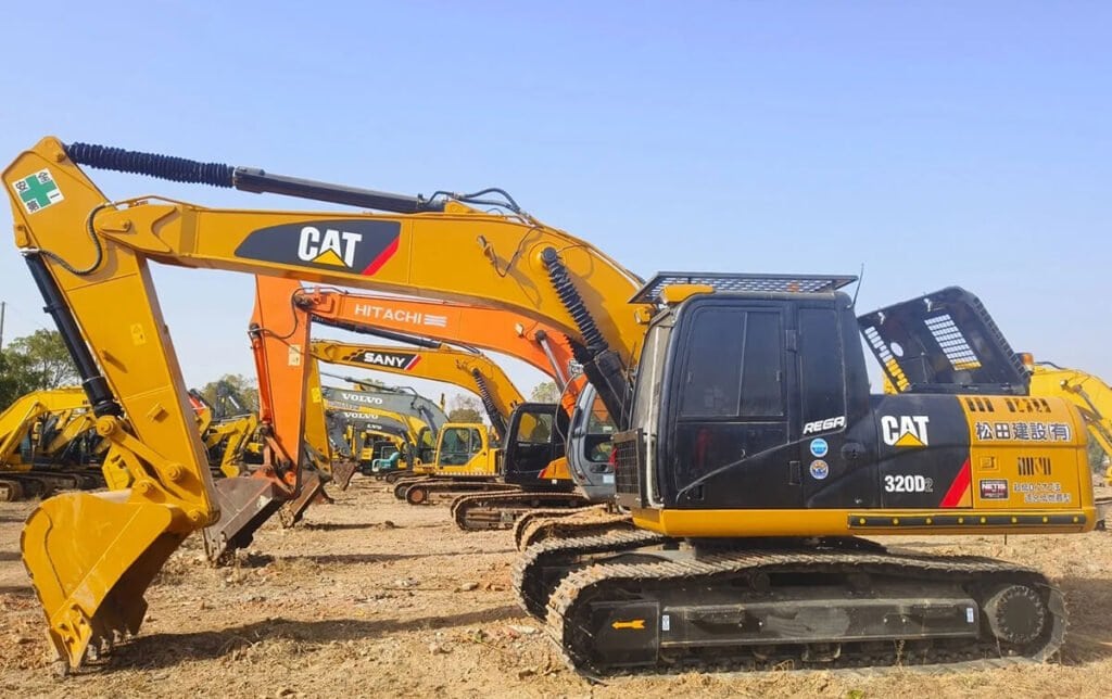 caterpillar or komatsu excavators