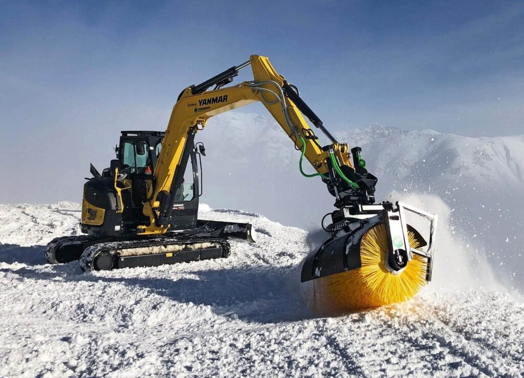 excavator broom