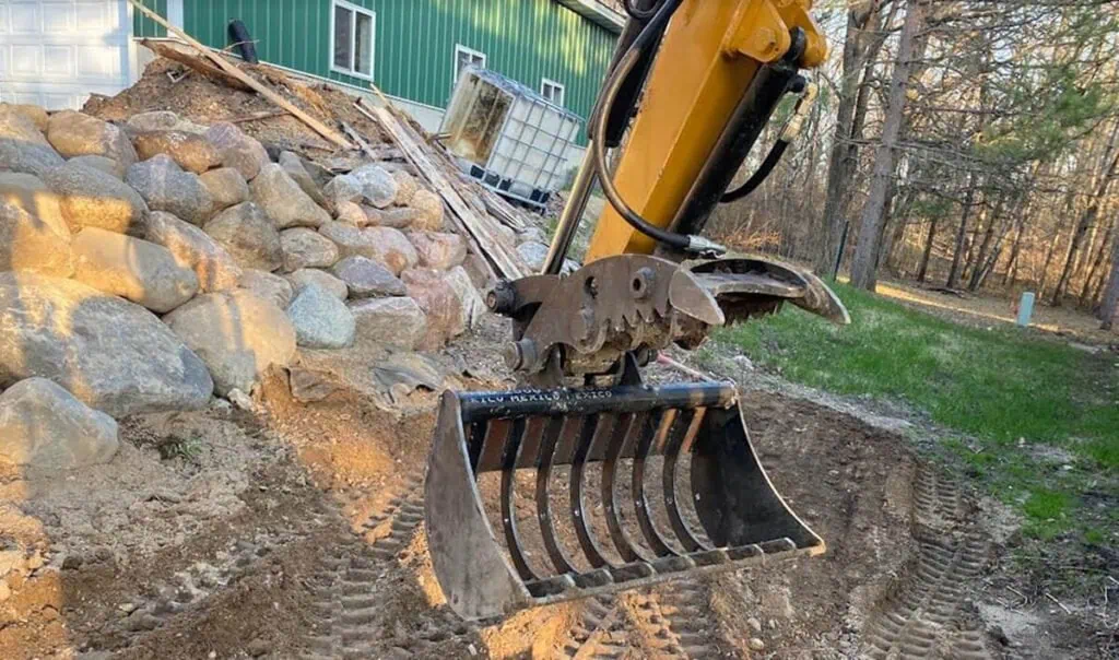 excavator rake 1 1