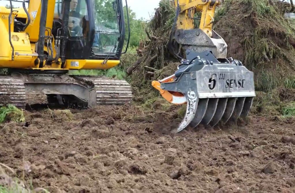 excavator rake 6