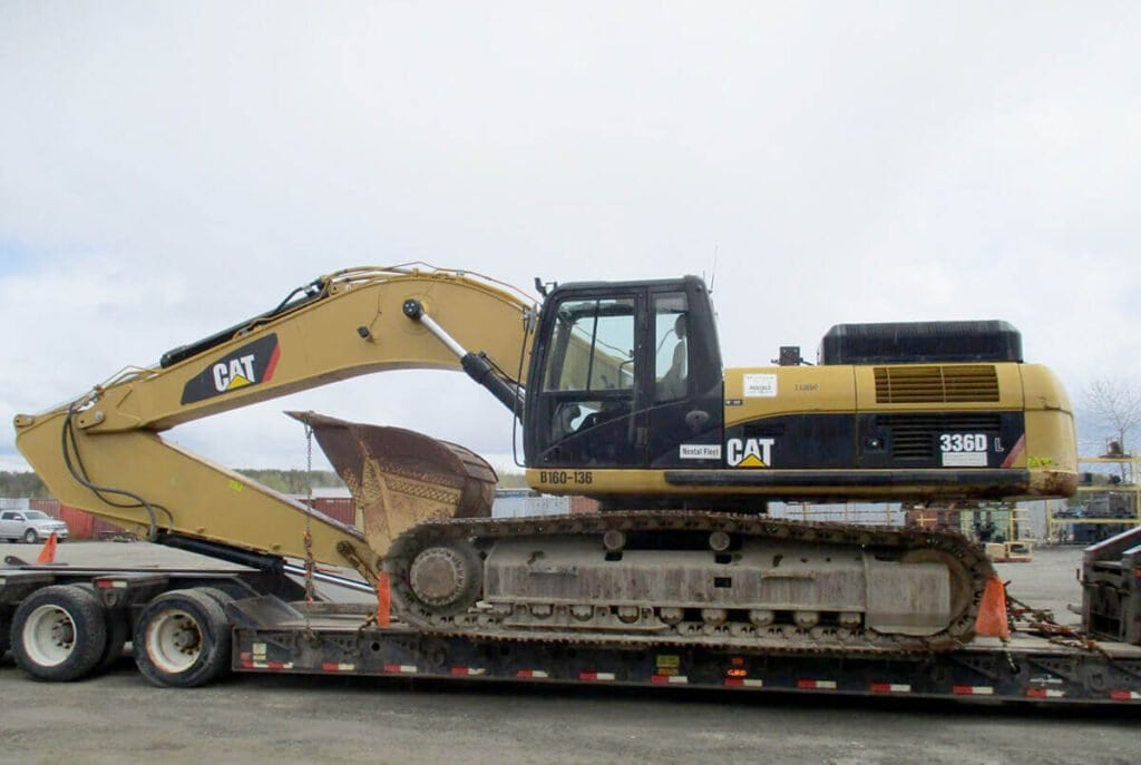 transporting a used excavator