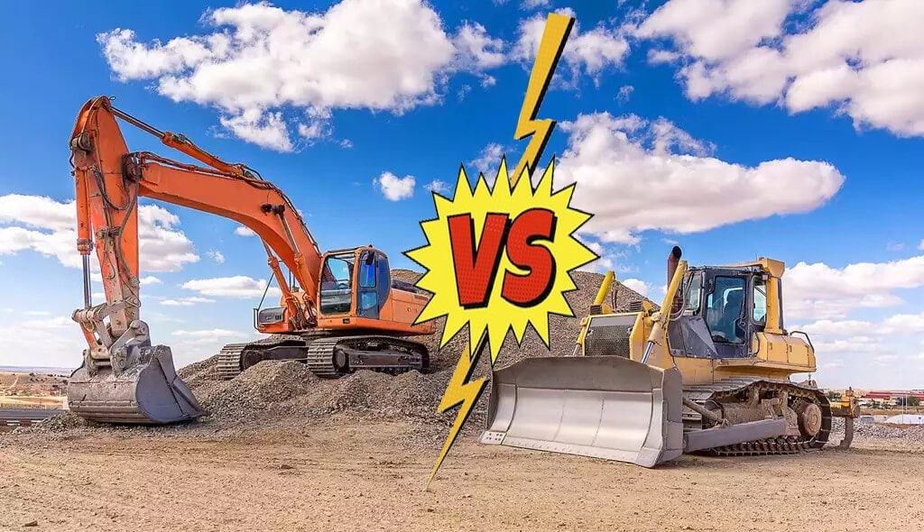 Excavator vs Bulldozer,difference between bulldozer and excavator difference between bulldozers and excavators