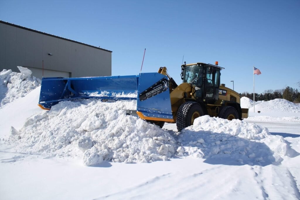 wheel loader snow blade attachment