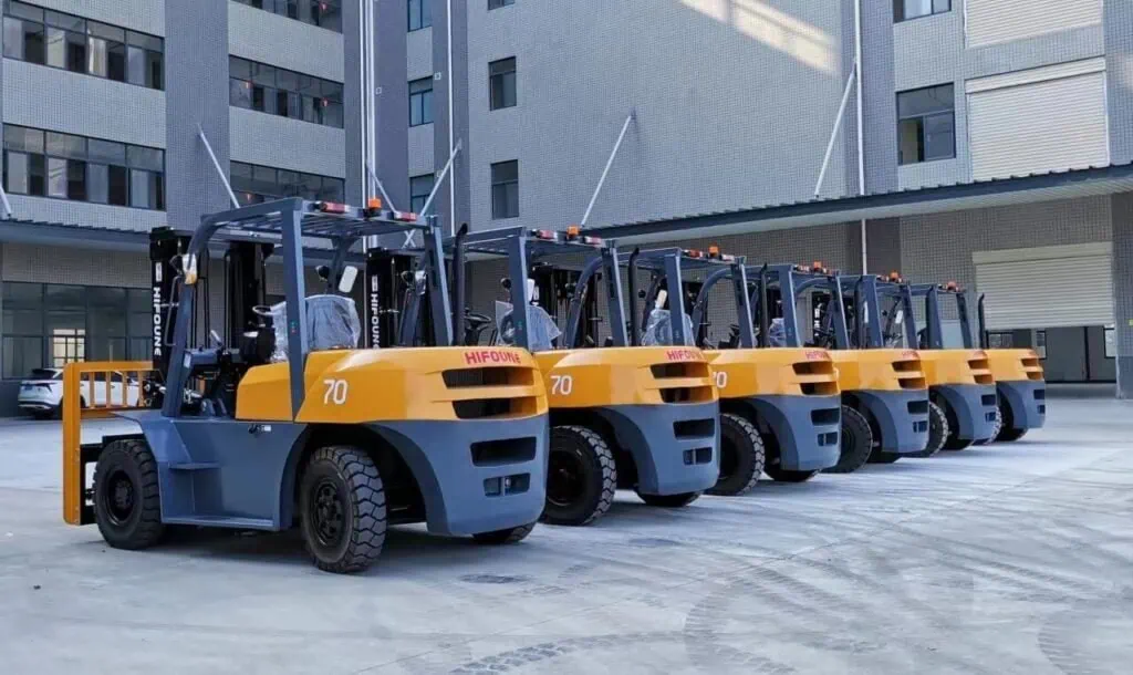 Overall Dimension Diesel 6 Ton 7 Ton 8 Ton Capacity Solid Tire Forklift